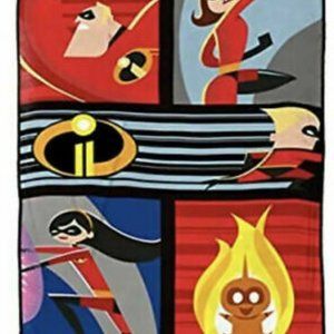 Disney Pixar Incredibles 2" Plush Throw Blanket